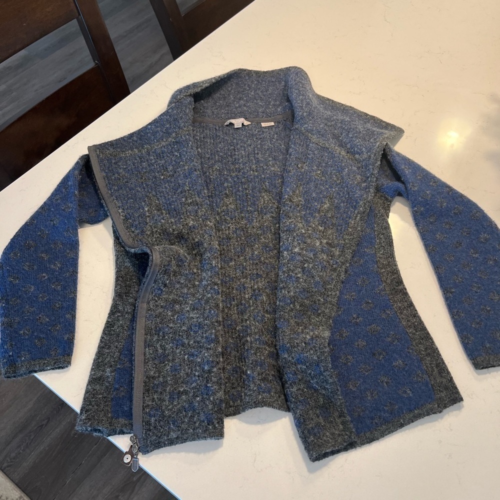 Royal Robbins Blue Zip Up Sweater Size M